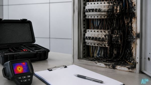 Elektro Schadensanalyse defekter Schaltschrank Thermografie Gutachten Nürnberg Stein